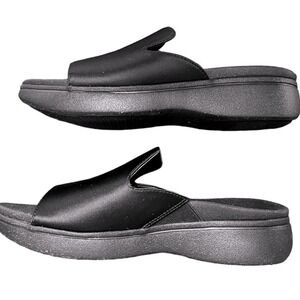 Vionic Monica Orthotic Black Slide Sandals Women's 6